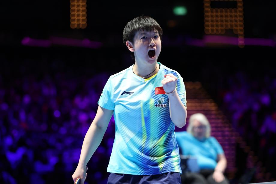 [图]孙颖莎4-3险胜汉娜·高达 晋级世界杯女单四强